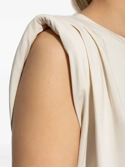 Michael Michael Kors Padded-shoulder Top In White