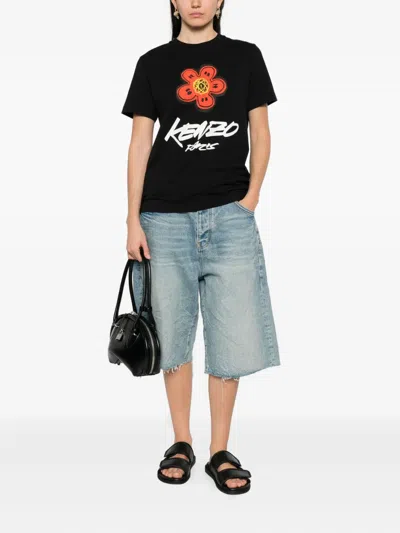 Kenzo Boke-flower Paris T-shirt In Black