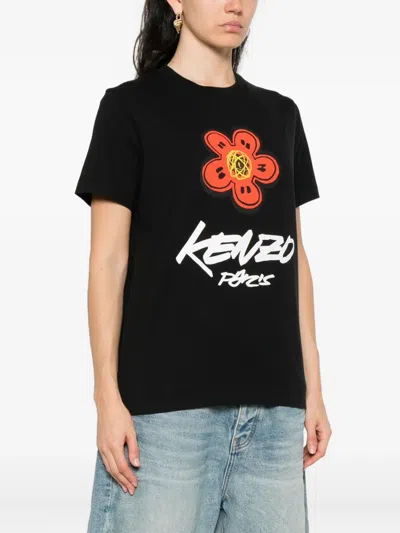 Kenzo Boke-flower Paris T-shirt In Black