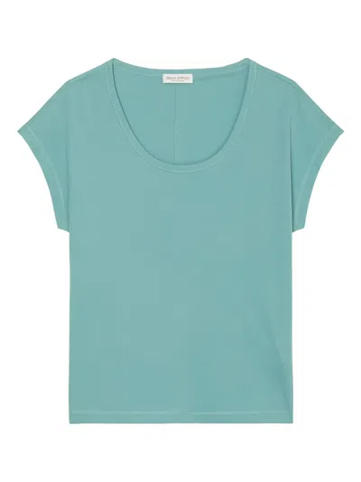 Marc O'polo Scoop Neck Cap Sleeve T-shirt In Blue
