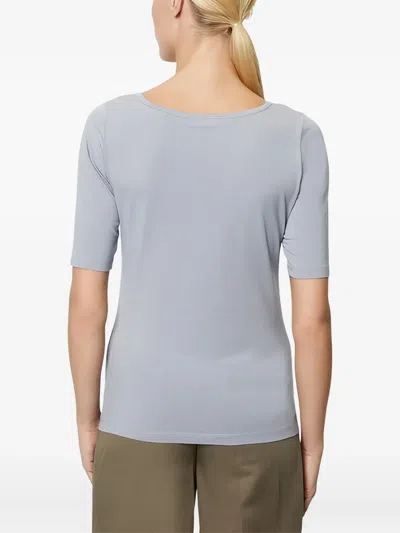 Marc O'polo Scoop-neck Short-sleeves Top In Purple
