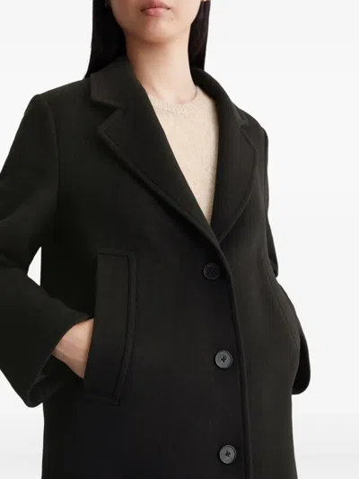 Marc O'polo Single-breasted Wool Coat In Black