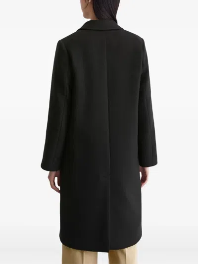 Marc O'polo Single-breasted Wool Coat In Black