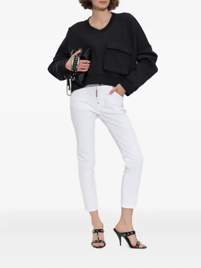 Dsquared2 Flap-pocket Sweatshirt In Black