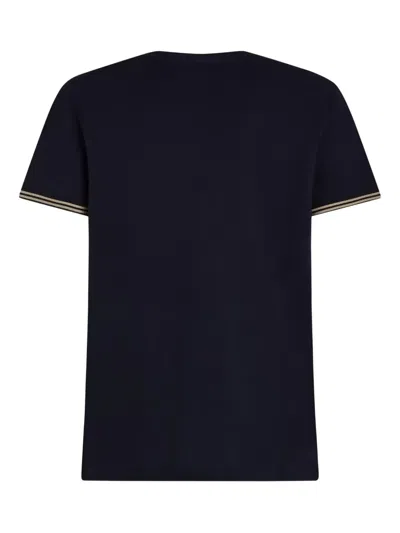 Tommy Hilfiger Tipped-sleeve T-shirt In Blue