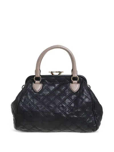 Pre-owned Marc Jacobs Vintage Quilted Leather Tote Bag In Black