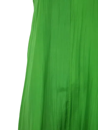 Bianco Levrin Asymmetric Layered Dress In Green