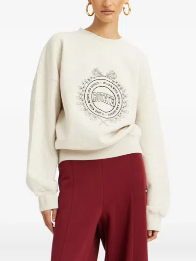 Rotate Birger Christensen Logo Embroidery Sweatshirt In Gray
