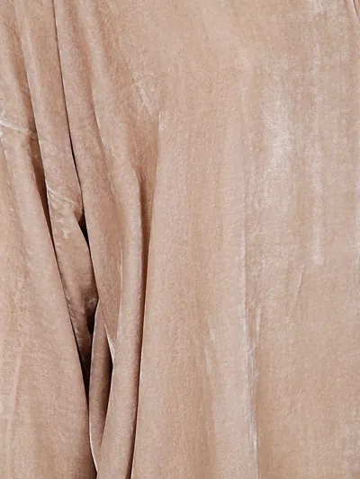 Bianco Levrin Velvet V-neck Top In Neutral