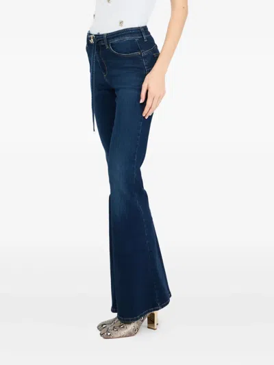 Liu •jo Flare Jeans With Belt In Blue
