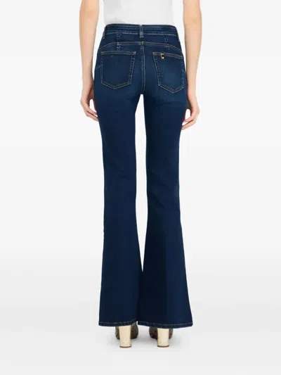 Liu •jo Flare Jeans With Belt In Blue