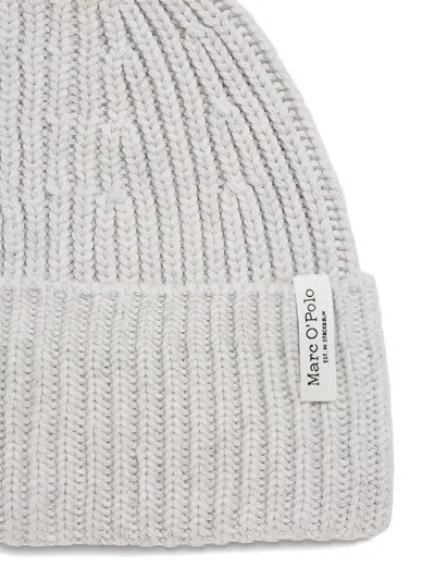 Marc O'polo Cable-knit Beanie In Gray