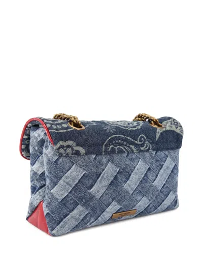 Kurt Geiger Kesington Woven Denim Shoulder Bag