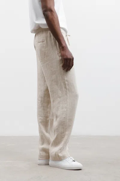 A Days March Tamiat Drawstring Linen Trousers In White