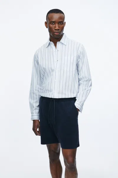 A Days March Ipu Terry Drawstring Shorts In Blue