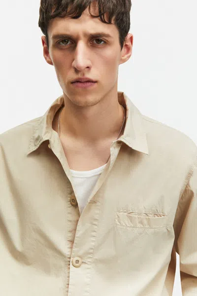 A Days March Telford Light Cotton Overshirt In Gold