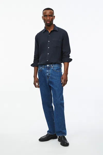 A Days March Abu Linen Shirt In Blue