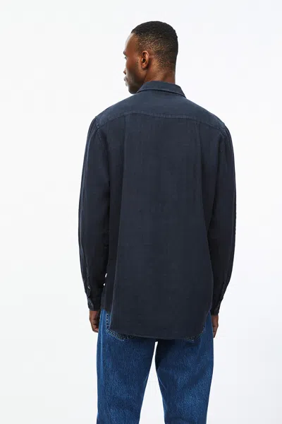 A Days March Abu Linen Shirt In Blue