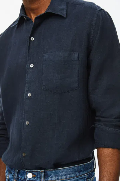 A Days March Abu Linen Shirt In Blue