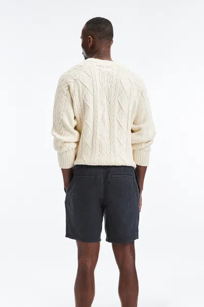 A Days March Ipu Drawstring Linen Shorts In Blue