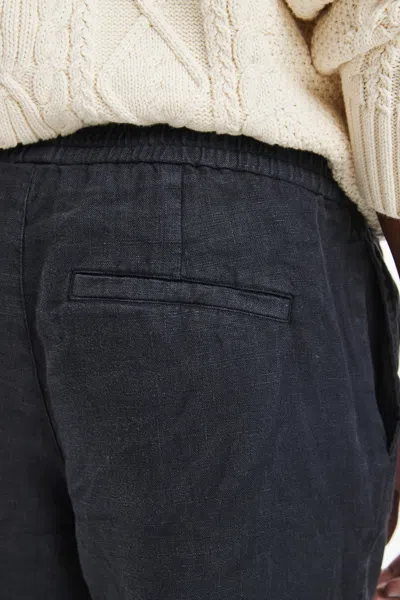 A Days March Ipu Drawstring Linen Shorts In Blue