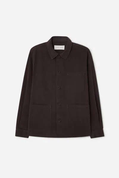 A Days March Algot Cotton Lyocell Overshirt In Black
