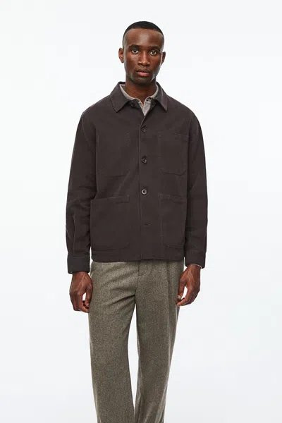 A Days March Algot Cotton Lyocell Overshirt In Black