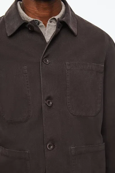 A Days March Algot Cotton Lyocell Overshirt In Black