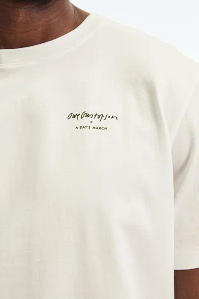 A Days March Owe Print T-shirt In White