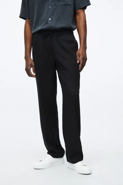 A Days March Tamiat Drawstring Lyocell Trousers In Black