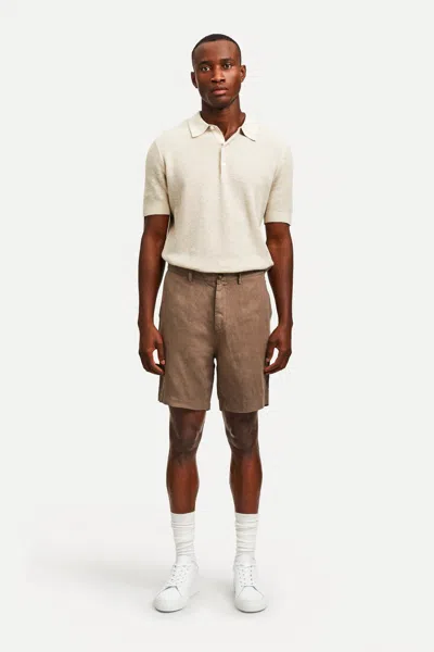 A Days March Luny Linen Shorts In Brown