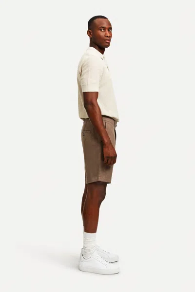 A Days March Luny Linen Shorts In Brown