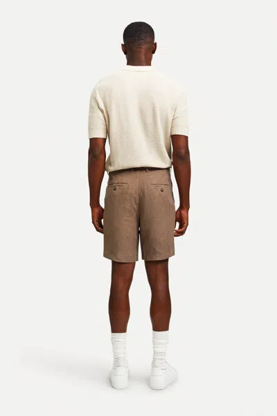 A Days March Luny Linen Shorts In Brown