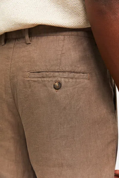 A Days March Luny Linen Shorts In Brown