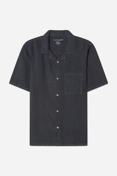 A Days March Yamu Linen Shirt In Black