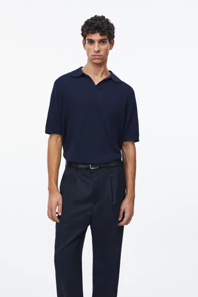 A Days March Ebro Cotton Merino Polo Shirt In Black