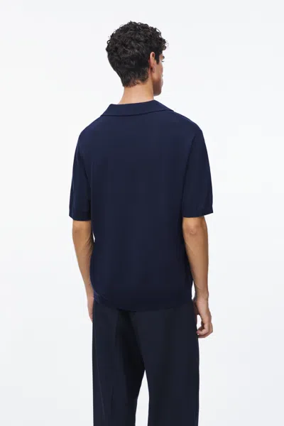A Days March Ebro Cotton Merino Polo Shirt In Black