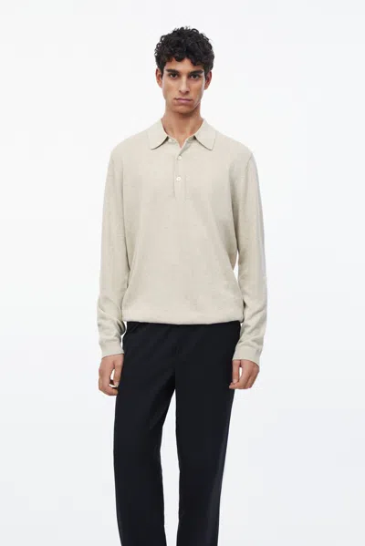 A Days March Ambroz Cotton Linen Polo Shirt In White