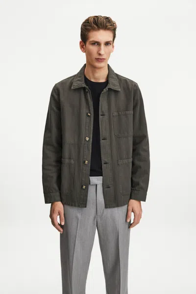 A Days March Original Herringbone Overshirt In Brown