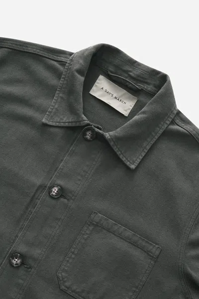 A Days March Original Herringbone Overshirt In Brown