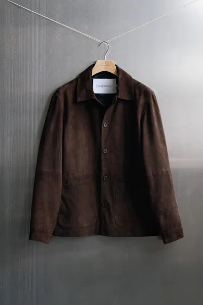 A Days March Suede Overshirt – Deadwood For A Day's March In Brown