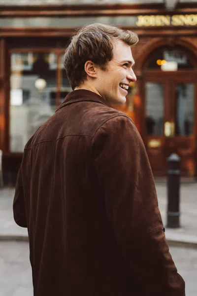 A Days March Suede Overshirt – Deadwood For A Day's March In Brown
