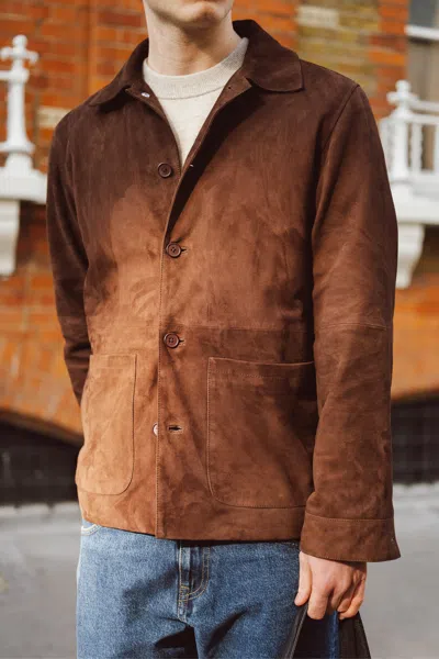 A Days March Suede Overshirt – Deadwood For A Day's March In Brown