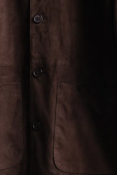 A Days March Suede Overshirt – Deadwood For A Day's March In Brown