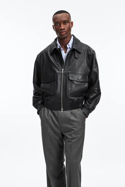 A Days March Leather Flight Jacket – Deadwood For A Day's March In Black