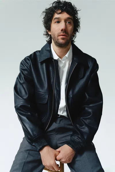 A Days March Leather Flight Jacket – Deadwood For A Day's March In Black