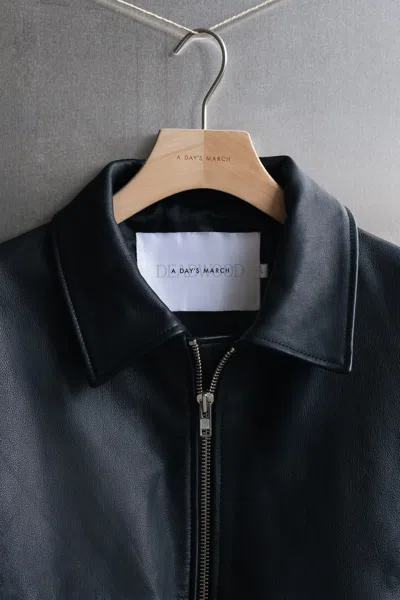 A Days March Leather Flight Jacket – Deadwood For A Day's March In Black