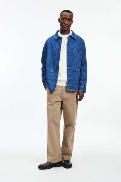 A Days March Algot Denim Overshirt In Blue