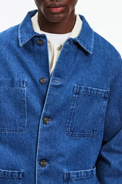A Days March Algot Denim Overshirt In Blue