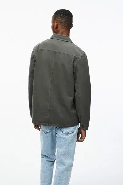 A Days March Patch Pocket Sturdy Twill Overshirt In Gray